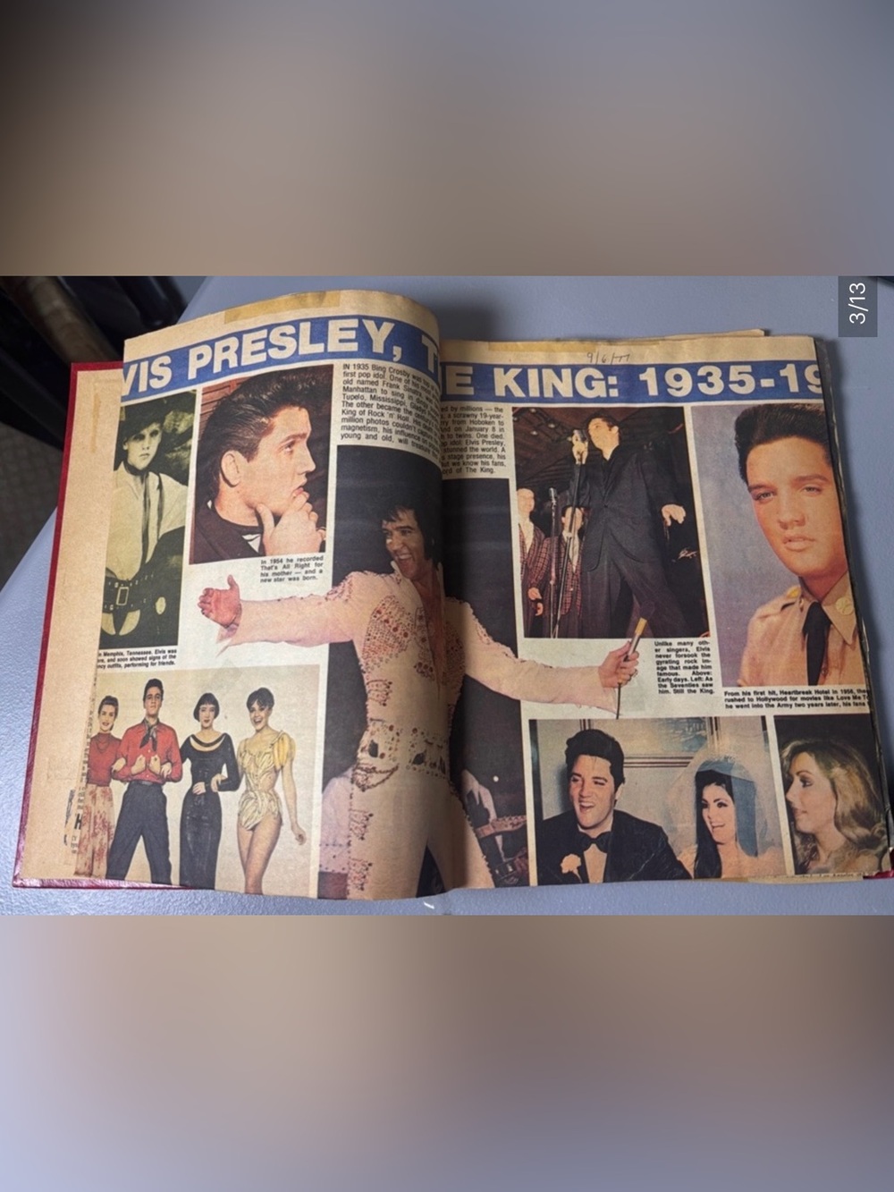 Vintage Elvis Presley Newspaper Articles Fan Scapebook 1970s